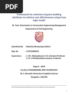 Framework For Selection of Green Building Attributes To Achieve Cost Effectiveness Using Fuzzy Logic Model