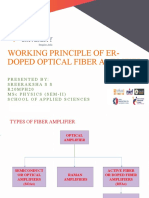 Working Principle of ER-Doped Optical Fiber Amplifier (EDFA