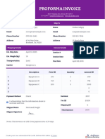 Proforma Invoice: Ship To Bill To