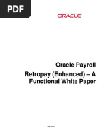 Oracle Payroll Retropay (Enhanced) - A Functional White Paper