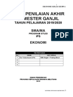 SOAL PAS Kelas XII IPS 1 Ganjil