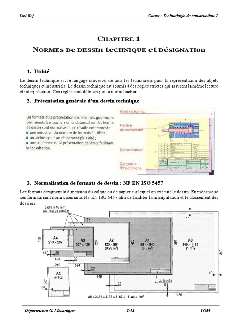 Normes et Techniques du Dessin Technique | PDF | Dessin technique | Dessin