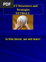 Int 1/2 Structures and Strategies Netball Int 1/2 Structures and Strategies Netball