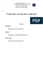 "Traffic Rules and Sign Quiz Application": College of Computer Studies
