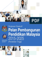 Pelan Pembangunan Pendidikan Malaysia - Pendidikan Tinggi PPPM-PT 2015-2025