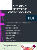 7 C'S of An Effective Communication