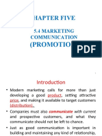 Chapter Five: 5.4 Marketing Communication