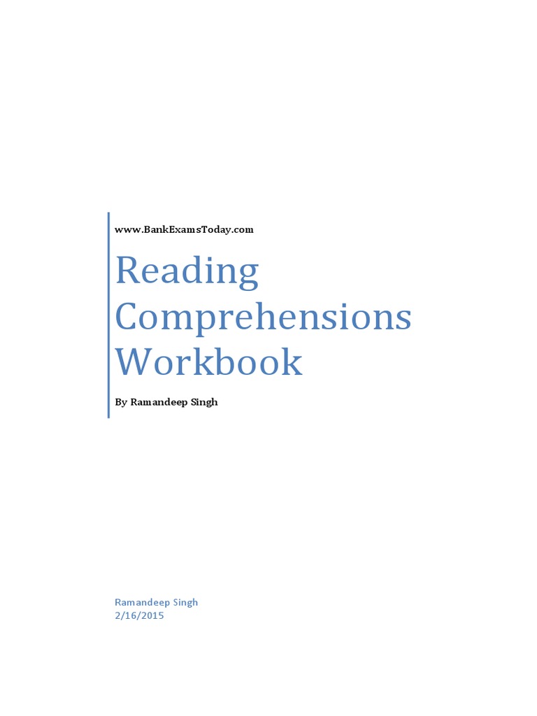 Reading Comprehensions Workbook | PDF | Banks | Taxes