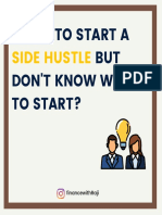 Want To Start A BUT Don'T Know Where To Start?: Side Hustle