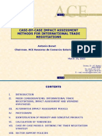Case by Case Impact Assessment Methods For International Trade Negotiations
