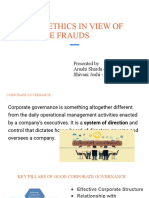 Business Ethics and Corporate Governance in View of Frauds