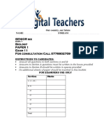 Senior Six Biology Paper 1 Exam 11 For Consultation Call 0776802709