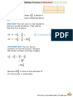 Math 1-3 Multiply Fractions Worksheet (2021-2022) G6-T1