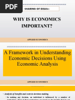 Applied Economics in Addressing Economic Issues