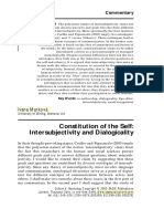 Constitution of The Self: Intersubjectivity and Dialogicality