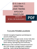 Communicating Effectively with Greeting, Leave Taking, Apology and Gratitude Expressions