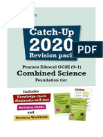 Pearson Edexcel GCSE (9-1) Combined Science Foundation Tier Catch-Up 2020 Revision Pack - Stephen Hoare