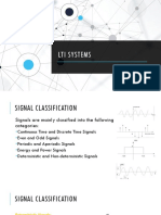 LTI Systems Signal Classification and Convolution
