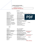 CALENDAR OF ACTIVITIES 2021 2022 Deped