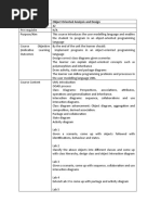 BSD 1307 Object Oriented Analysis and Design