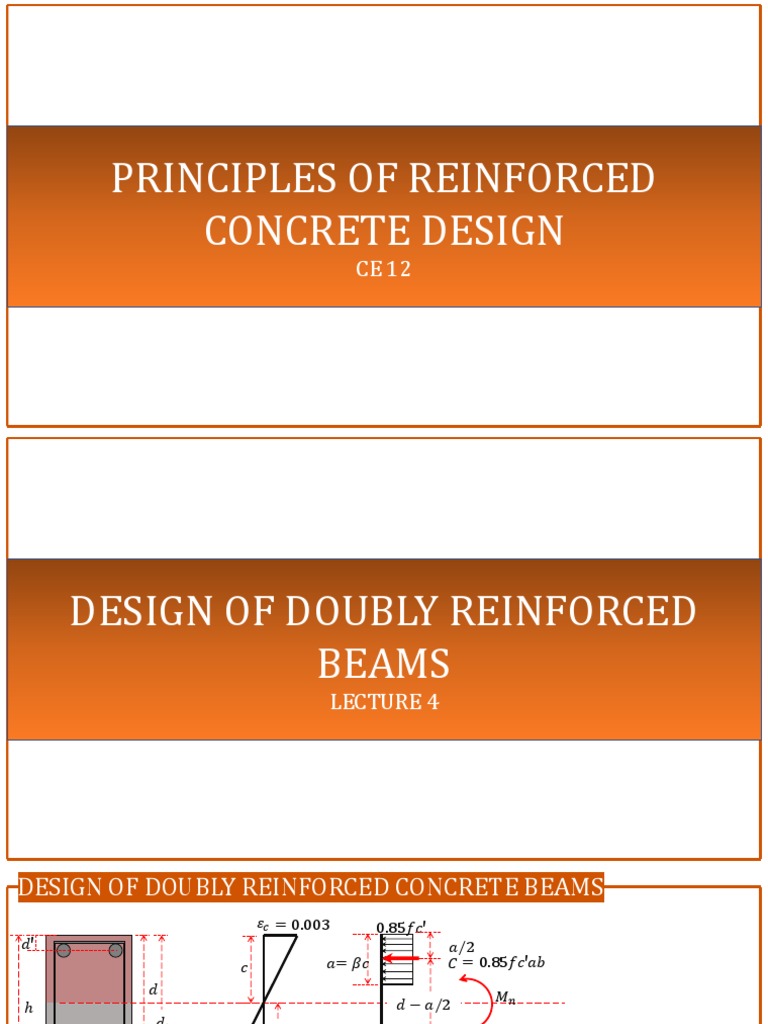 PDF Lecture 04 - Design of Doubly Reinforced Beam | PDF | Building ...