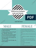 Differences between male and female gender roles