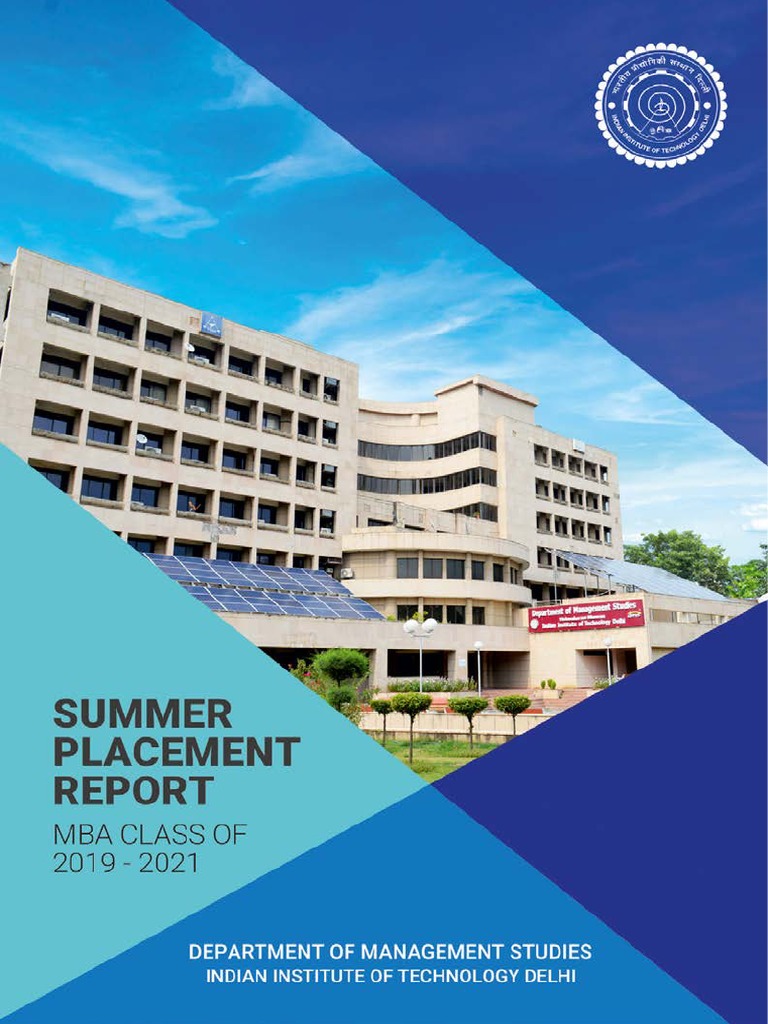 Iitd Dms Summer Placement Report 2018 2020 Final Pdf Engineering