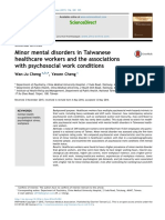 Minor Mental Disorders in Taiwanese Healthcare Workers and The Associations With Psychosocial Work Conditions