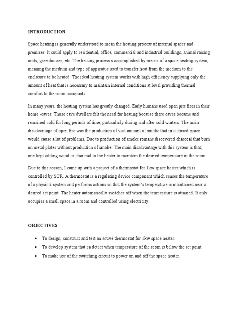 INTRODUCTION | Download Free PDF | Thermostat | Heat
