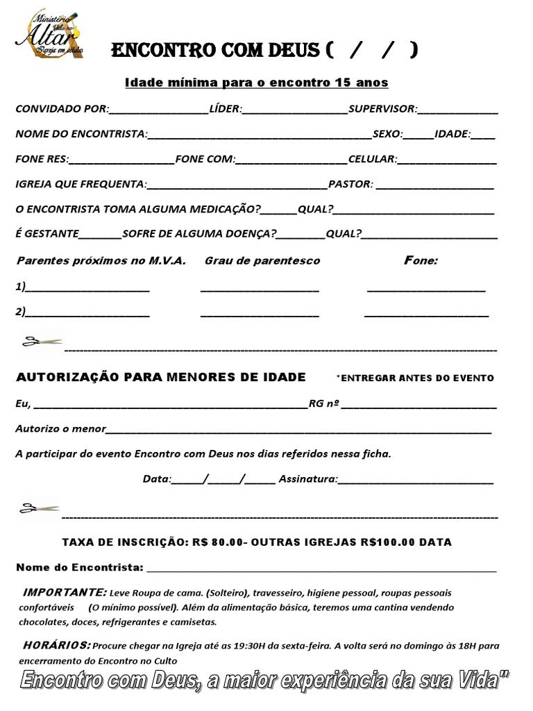 Encontro Com Deus Para Jovens De 15 Anos Pdf