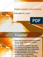 Psiko Sosio Linguistik: Suhamdi, SS., M.PD