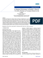 .Factors Affecting The Students Performance in English - A Special Reference To The G.C.E (OL) Students in Vavuniya District in Sri Lanka