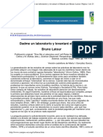 Dadme Un Laboratorio y Levantaré El Mundo Por Bruno Latour