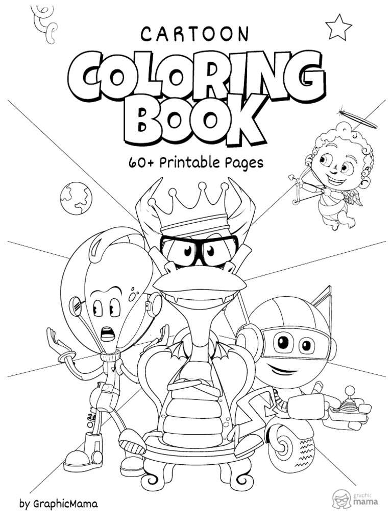 Free Cartoon Coloring Book Coloring Page Sheets For Kids | PDF