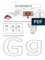 Guía consonante G - ga, go, gu