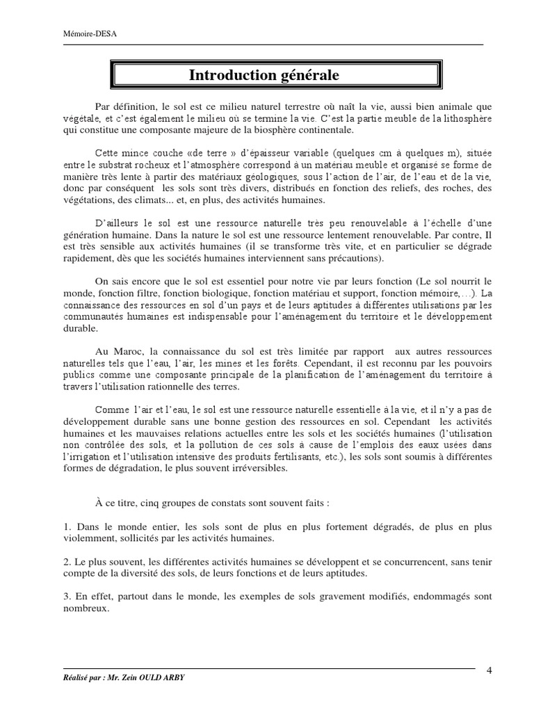 Types de sols et leur utilisation au Maroc | PDF | Sol (pédologie ...