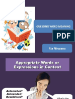 Ria Nirwana: Guessing Word Meaning