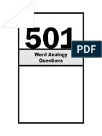 501 Word Analogy Questions