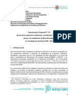 Comunicación Conjunta 1-21 Secundaria Evaluación Cierre Bienio 2020-2021