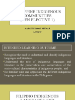 Filipino Indigenous Languages and Literatures