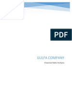 Gulfa Company Financial Ratio Analysis Report