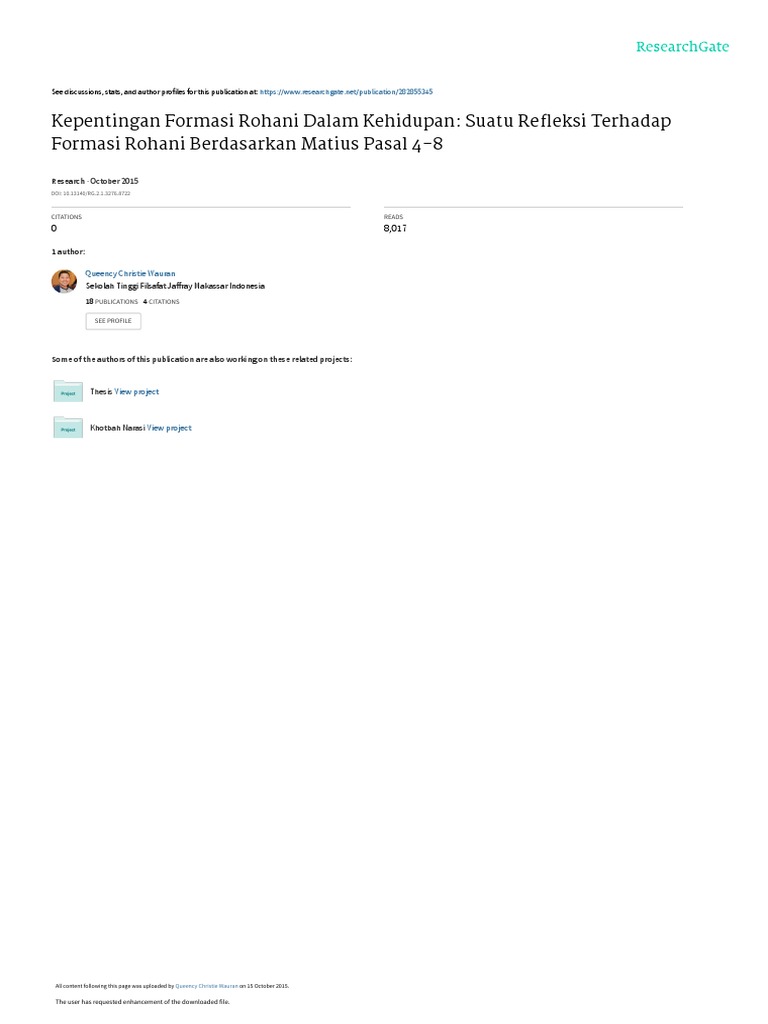Formasi Rohani | PDF | Pengembangan Diri | Agama & Spiritualitas