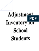 Adjustment Inventory for School Students