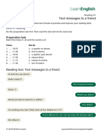 LearnEnglish Reading A1 Text Messages to a Friend