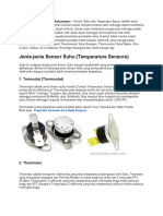 Pengertian Sensor Suhu Dan Jenis