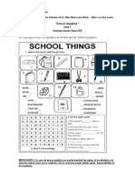 Unit 1 3ro School Supplies Guía