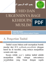 Materi 8 - Tauhid Dan Urgensinya Bagi Kehidupan Muslim