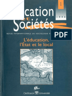 Éducation Et Sociétés