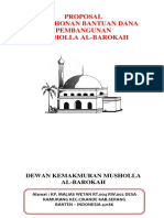 Proposal Permohonan Bantuan Dana Pembangunan Musholla Al-Barokah